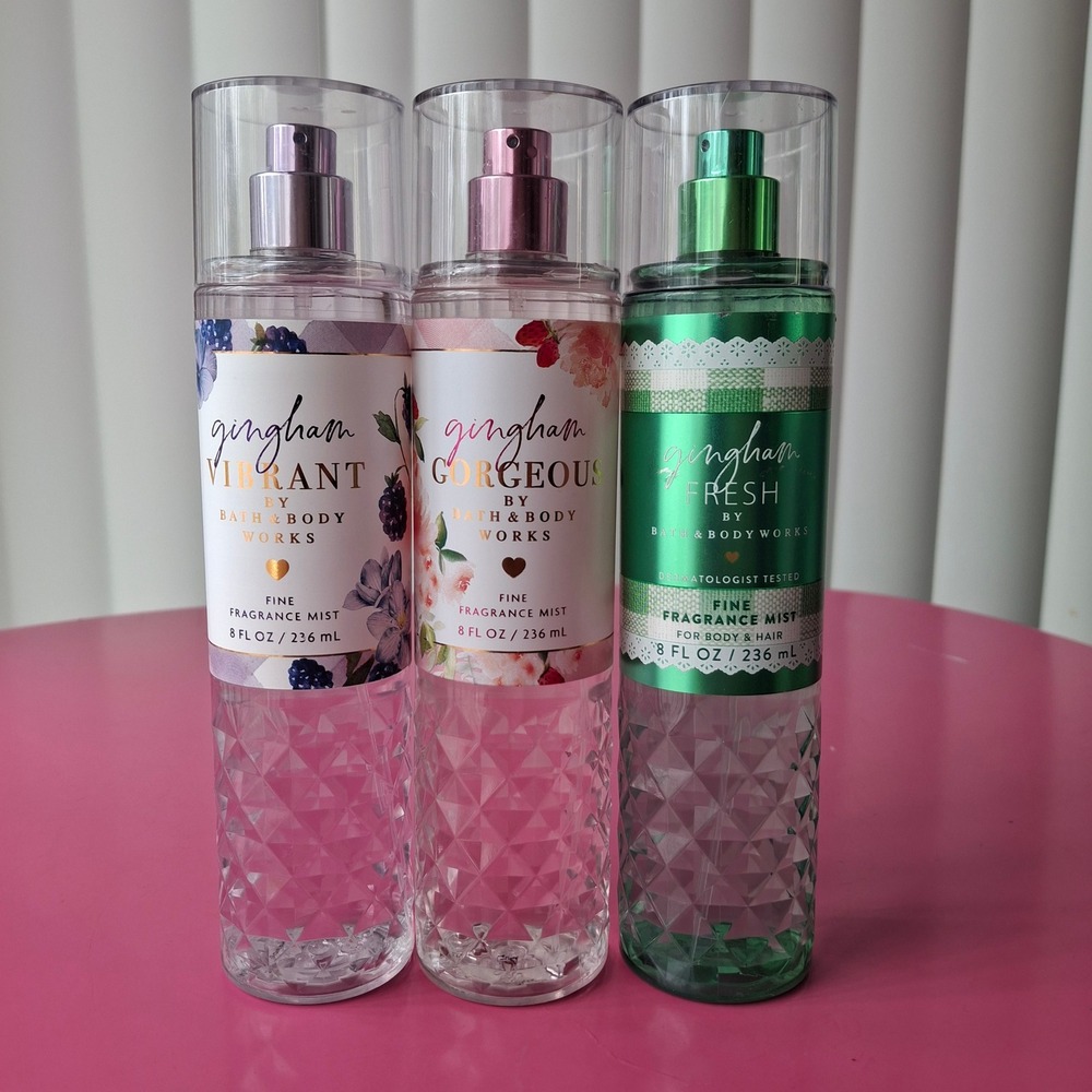 Bath & Body Works GINGHAM VIBRANT GORGEOUS FRESH Fragrance Mist 8oz Lot